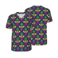 thumbnail image 1 of Balery Mardi Gras Carnival3 Baseball Jersey for Men Casual Button Down Shirts Short Sleeve Active Team Sports Uniform-4X-Large, 1 of 9