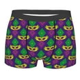 thumbnail image 1 of Balery Mardi Gras Carnival3 Men's Boxer Briefs, Soft and Breathable Cotton Underwear with nylon Waistband-Large, 1 of 9