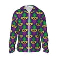thumbnail image 1 of Balery Mardi Gras Carnival3 Men's Women's UPF 50+ Sun Protection Lightweight Hoodie Performance Long Sleeve Shirt for Fishing Running-XX-Large, 1 of 9