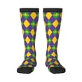 thumbnail image 1 of Balery Mardi Gras Fun Novelty Socks Men'S Women'S Crew Socks Funny Crazy Novelty Socks Quirky And Cool Socks, 1 of 9