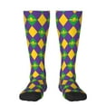 thumbnail image 1 of Balery Mardi Gras Fun Novelty Socks Men'S Women'S Crew Socks Funny Crazy Novelty Socks Quirky And Cool Socks, 1 of 9