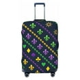 thumbnail image 1 of Balery Mardi Gras Strings Of Beads Luggage Cover Protector, Scratch And Dirt Resistant, Fits 18-32 Inch Luggage - X-Large, 1 of 9