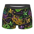 thumbnail image 1 of Balery Mardi Gras Surface Men's Boxer Briefs, Soft and Breathable Cotton Underwear with nylon Waistband-X-Large, 1 of 9