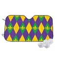 thumbnail image 1 of Balery Mardi Gras Print Car Windshield Sun Shade,Windshield Sunshade for Car Pickup Truck SUV Accessories-Small, 1 of 7