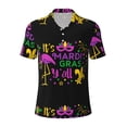 thumbnail image 1 of Balery Mardi Gras with Flamingo Printed Men’s Short Sleeve Polo Shirt, Midweight Men's Shirt,Golf Polo shirts -4X-Large, 1 of 8