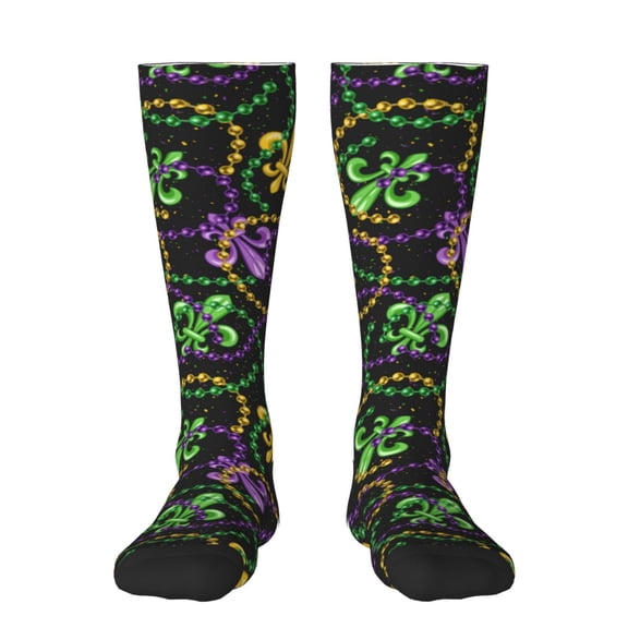 Balery Mardi Gras6 Fun Novelty Socks Men'S Women'S Crew Socks Funny Crazy Novelty Socks Quirky And Cool Socks