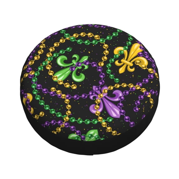 Balery Mardi Gras6 Tire Covers - Tough Tire Wheel Protector for Truck, SUV, Trailer, Camper, RV -17 inch