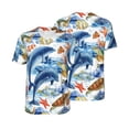 thumbnail image 1 of Balery Marine Animals Baseball Jersey for Men Casual Button Down Shirts Short Sleeve Active Team Sports Uniform-4X-Large, 1 of 9