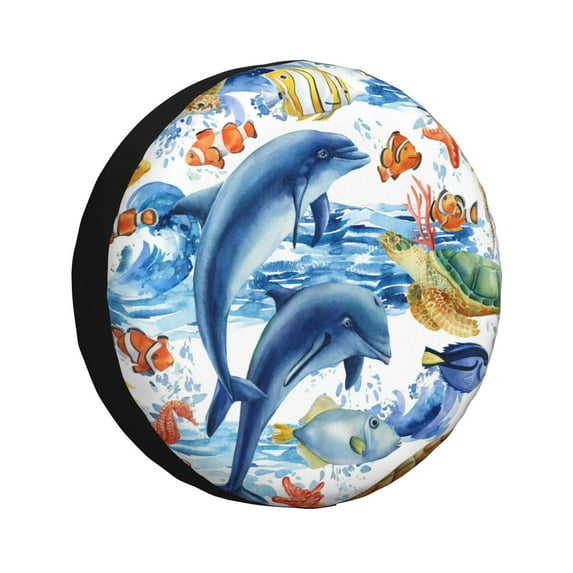 Balery Marine Animalstire Cover Waterproof Dust-Proof, Universal Spare Wheel Tire Cover For Trailer, Rv, Suv Truck And Vehicle Camper Accessories-16 Inch