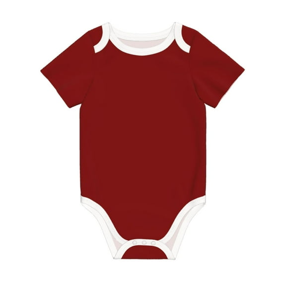 Balery Maroon Pattern Baby Climbing Clothes Infant Bodysuit Cute Infant Bodysuit Baby Romper-3 Months