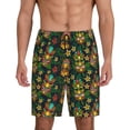 thumbnail image 1 of Balery Mask Tropical Flower Men's Cotton Knit Pajama Shorts Waistband & Pockets,Short Pajama Pants-Medium, 1 of 8