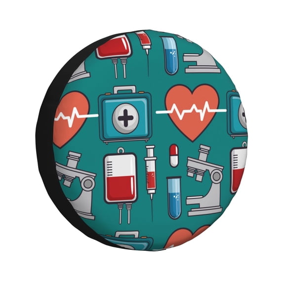 Balery Medical Elementstire Cover Waterproof Dust-Proof, Universal Spare Wheel Tire Cover For Trailer, Rv, Suv Truck And Vehicle Camper Accessories-14 Inch