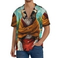 thumbnail image 1 of Balery Meditating French Bulldog Men's Casual Button Down Shirt Short Sleeve Textured Summer Cuban Beach Shirts-, 1 of 7