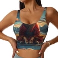 thumbnail image 1 of Balery Meditating Golden Retriever Pattern Racerback Sports Bras for Women - Padded Seamless High Impact Support for Yoga Gym Workout Fitness-Medium, 1 of 8