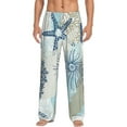 thumbnail image 1 of Balery Men'S Algae Corals And Seashells Pants,Sleepwear Pants,Pajama Pants,Pj Bottoms Drawstring And Pockets-Large, 1 of 9