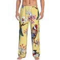 thumbnail image 1 of Balery Men'S Beautiful Bright Birds And Flowers Pants,Sleepwear Pants,Pajama Pants,Pj Bottoms Drawstring And Pockets-Small, 1 of 9