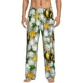 thumbnail image 1 of Balery Men'S Bees And Flower Pants,Sleepwear Pants,Pajama Pants,Pj Bottoms Drawstring And Pockets-Large, 1 of 9
