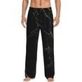 thumbnail image 1 of Balery Men'S Black Marble Texture Abstract Pants,Sleepwear Pants,Pajama Pants,Pj Bottoms Drawstring And Pockets-Xx-Large, 1 of 9