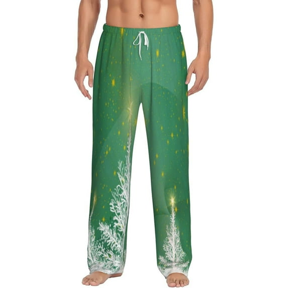 Balery Men'S Christmas Green Pants,Sleepwear Pants,Pajama Pants,Pj Bottoms Drawstring And Pockets-X-Large