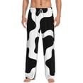thumbnail image 1 of Balery Men'S Cow Print Black White Pants,Sleepwear Pants,Pajama Pants,Pj Bottoms Drawstring And Pockets-X-Large, 1 of 9