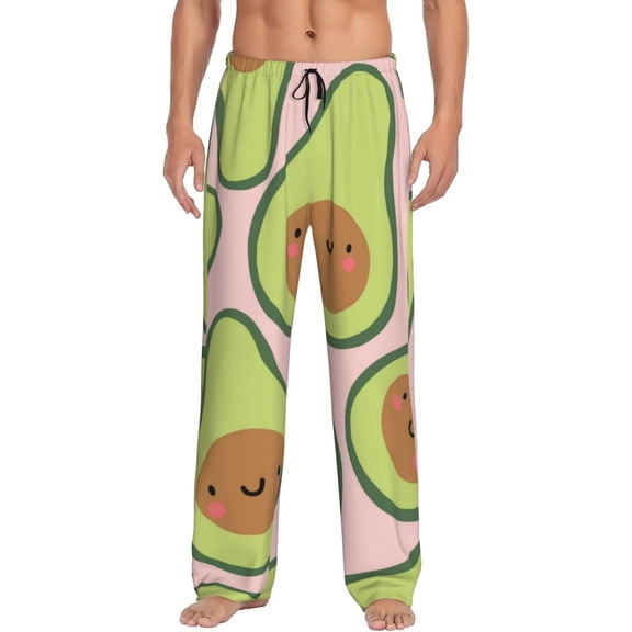 Balery Men'S Cute Avocado Pants,Sleepwear Pants,Pajama Pants,Pj Bottoms Drawstring And Pockets-Small