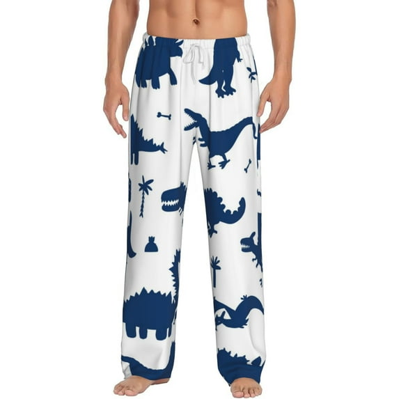 Balery Men'S Cute Cartoon Dinosaurs Pants,Sleepwear Pants,Pajama Pants,Pj Bottoms Drawstring And Pockets-Large