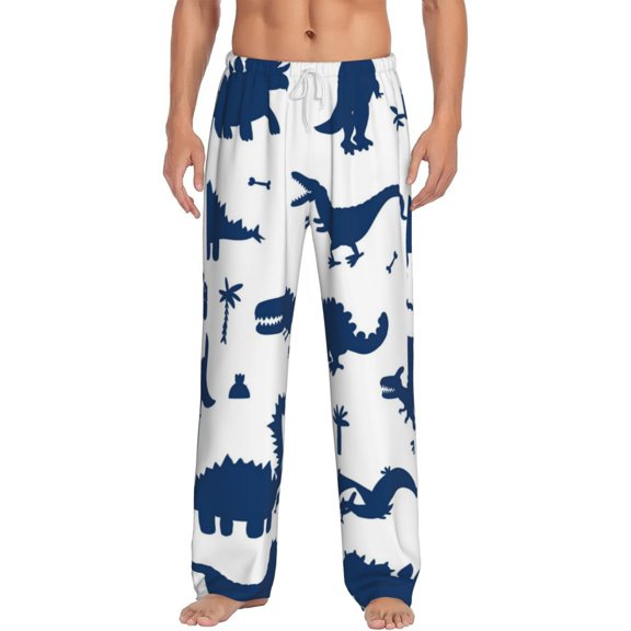 Balery Men'S Cute Cartoon Dinosaurs Pants,Sleepwear Pants,Pajama Pants,Pj Bottoms Drawstring And Pockets-Small