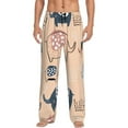 thumbnail image 1 of Balery Men'S Cute Ink Drawn Elephants Pants,Sleepwear Pants,Pajama Pants,Pj Bottoms Drawstring And Pockets-Small, 1 of 9