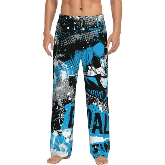 Balery Men'S Football Time Pants,Sleepwear Pants,Pajama Pants,Pj Bottoms Drawstring And Pockets-X-Large