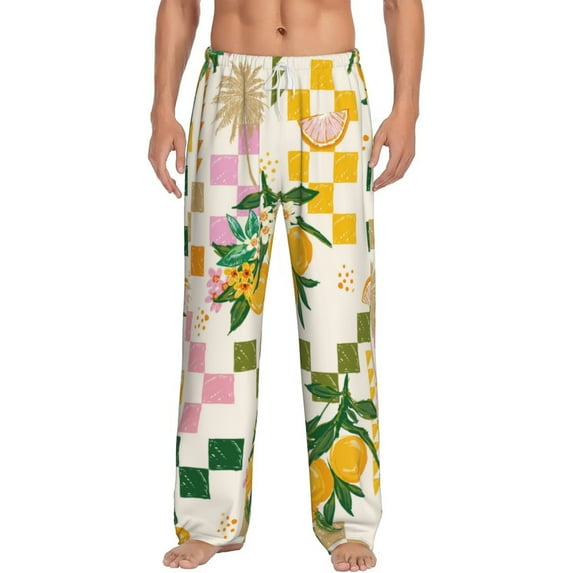 Balery Men'S Fruit Pants,Sleepwear Pants,Pajama Pants,Pj Bottoms Drawstring And Pockets-Small