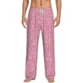 thumbnail image 1 of Balery Men'S Glitter Pink Pants,Sleepwear Pants,Pajama Pants,Pj Bottoms Drawstring And Pockets-Small, 1 of 9