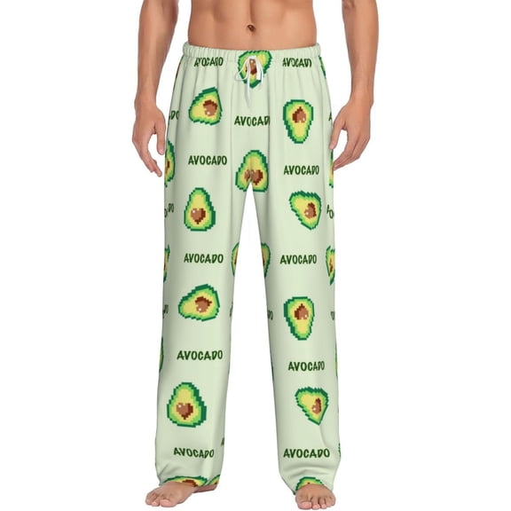 Balery Men'S Green Avocado Pants,Sleepwear Pants,Pajama Pants,Pj Bottoms Drawstring And Pockets-X-Large
