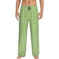 thumbnail image 1 of Balery Men'S Green Gingham Pants,Sleepwear Pants,Pajama Pants,Pj Bottoms Drawstring And Pockets-Medium, 1 of 9