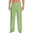 thumbnail image 1 of Balery Men'S Green Gingham Pants,Sleepwear Pants,Pajama Pants,Pj Bottoms Drawstring And Pockets-Xx-Large, 1 of 9