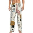 thumbnail image 1 of Balery Men'S Hand Drawn Animals Pants,Sleepwear Pants,Pajama Pants,Pj Bottoms Drawstring And Pockets-Large, 1 of 9