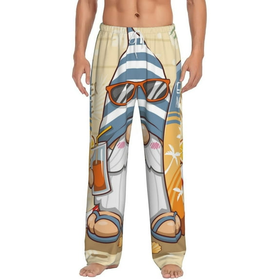 Balery Men'S Hello Summer Cute Gnome Pants,Sleepwear Pants,Pajama Pants,Pj Bottoms Drawstring And Pockets-X-Large