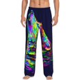 thumbnail image 1 of Balery Men'S Howling Wolf Pants,Sleepwear Pants,Pajama Pants,Pj Bottoms Drawstring And Pockets-Small, 1 of 9