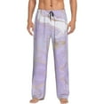 thumbnail image 1 of Balery Men'S Lavender Glitter Foil Stripes Pants,Sleepwear Pants,Pajama Pants,Pj Bottoms Drawstring And Pockets-Large, 1 of 9
