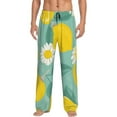 thumbnail image 1 of Balery Men'S Lemons Chamomile Flowers And Leaves Pants,Sleepwear Pants,Pajama Pants,Pj Bottoms Drawstring And Pockets-Small, 1 of 9