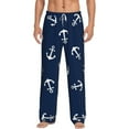 thumbnail image 1 of Balery Men'S Nautical Themed Simple Anchors Pants,Sleepwear Pants,Pajama Pants,Pj Bottoms Drawstring And Pockets-Medium, 1 of 9