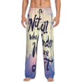 thumbnail image 1 of Balery Men'S Not All Those Who Wander Are Lost Pants,Sleepwear Pants,Pajama Pants,Pj Bottoms Drawstring And Pockets-Small, 1 of 9