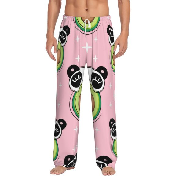 Balery Men'S Panda Avocado Pants,Sleepwear Pants,Pajama Pants,Pj Bottoms Drawstring And Pockets-Small