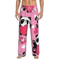 thumbnail image 1 of Balery Men'S Panda Heart Valentine Pink Pants,Sleepwear Pants,Pajama Pants,Pj Bottoms Drawstring And Pockets-Small, 1 of 9