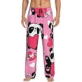 thumbnail image 1 of Balery Men'S Panda Heart Valentine Pink Pants,Sleepwear Pants,Pajama Pants,Pj Bottoms Drawstring And Pockets-Small, 1 of 9