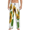thumbnail image 1 of Balery Men'S Plump Sunflower And Sketch Pants,Sleepwear Pants,Pajama Pants,Pj Bottoms Drawstring And Pockets-Small, 1 of 9