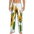 thumbnail image 1 of Balery Men'S Plump Sunflower And Sketch Pants,Sleepwear Pants,Pajama Pants,Pj Bottoms Drawstring And Pockets-Small, 1 of 9