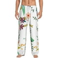 thumbnail image 1 of Balery Men'S Pretty Floral With Leaves Pants,Sleepwear Pants,Pajama Pants,Pj Bottoms Drawstring And Pockets-X-Large, 1 of 9