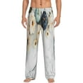 thumbnail image 1 of Balery Men'S Pumpkin And White Marble Pants,Sleepwear Pants,Pajama Pants,Pj Bottoms Drawstring And Pockets-Medium, 1 of 9