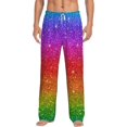thumbnail image 1 of Balery Men'S Rainbow Glitter Pants,Sleepwear Pants,Pajama Pants,Pj Bottoms Drawstring And Pockets-X-Large, 1 of 9