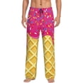 thumbnail image 1 of Balery Men'S Red Ice Cream Pants,Sleepwear Pants,Pajama Pants,Pj Bottoms Drawstring And Pockets-Small, 1 of 9